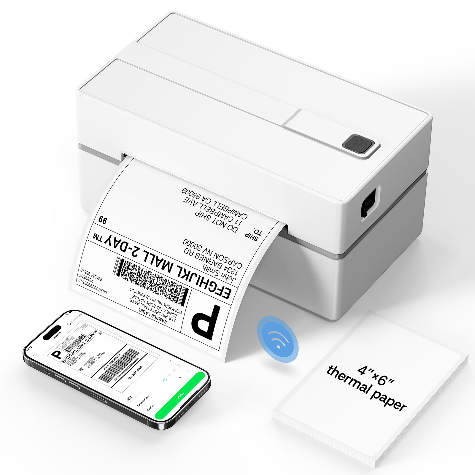 Commercial Label Printing Machine - Thermal Label Printer -4x6 Shipping Label
