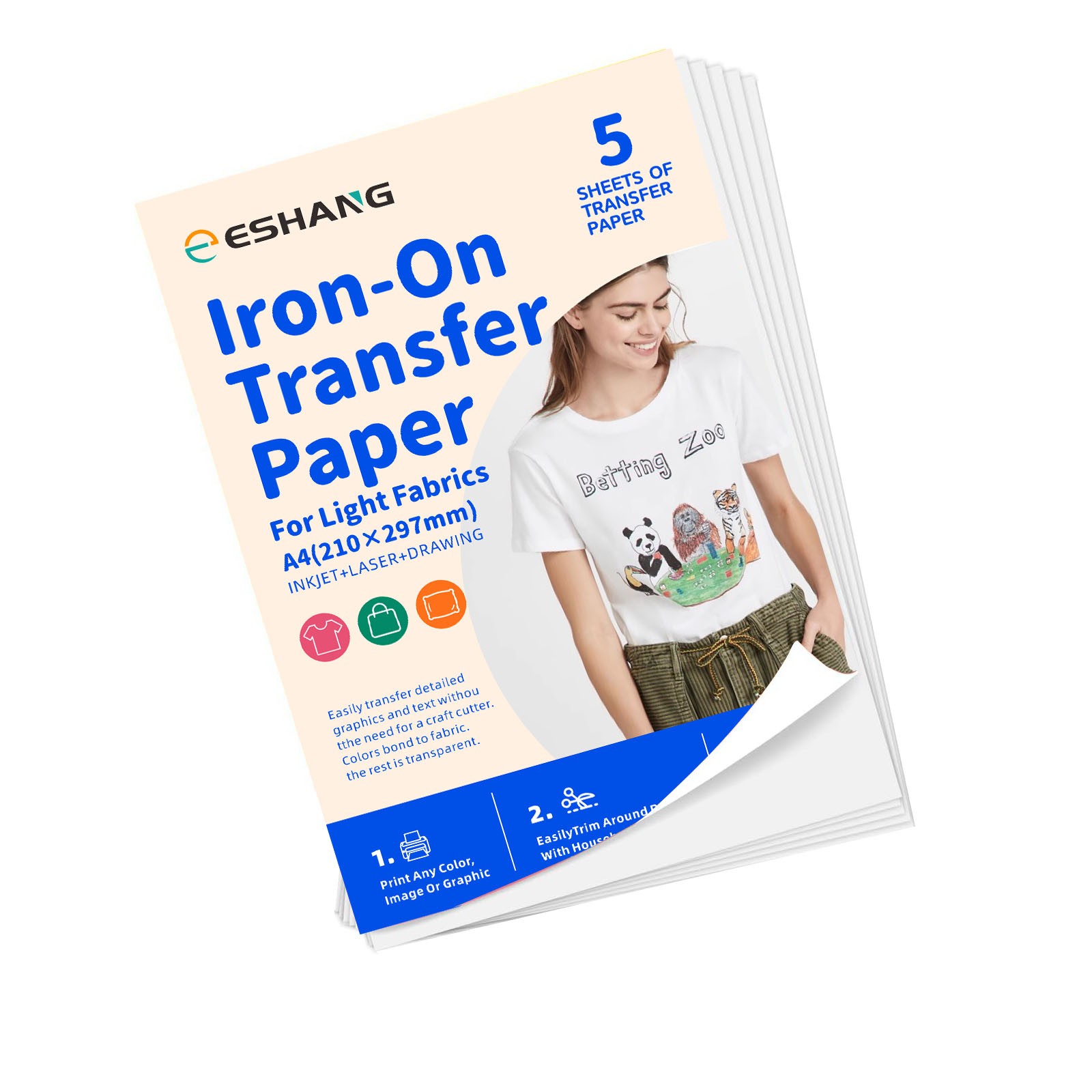 5 Sheets A4 Heat Transfer Pape - Heat Transfer Vinyl Roll review and price