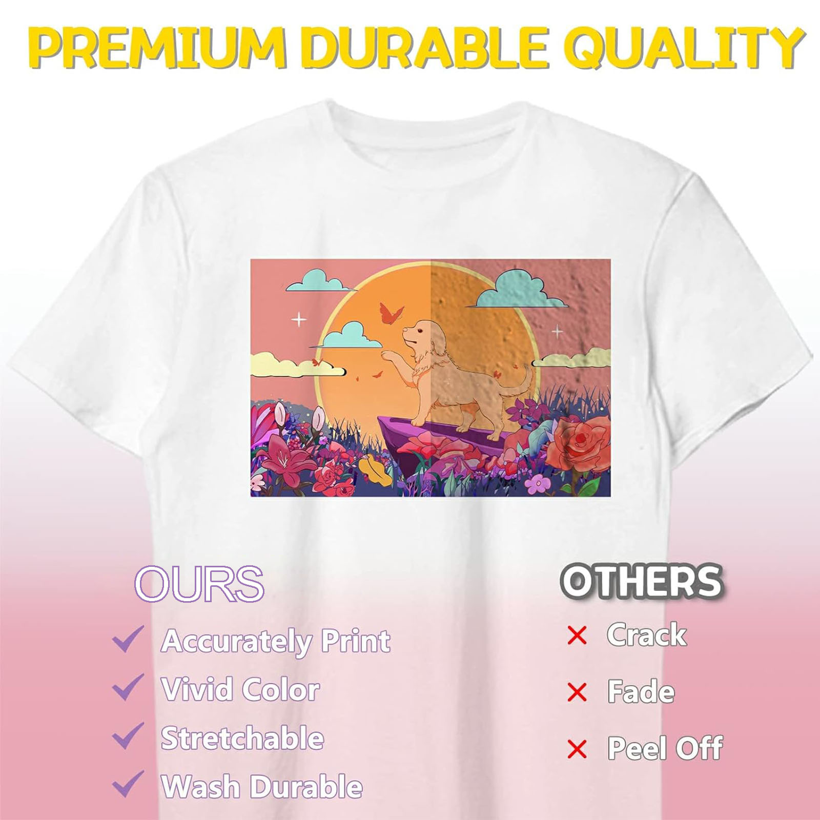 5 Sheets A4 Heat Transfer Pape - Heat Transfer Vinyl Roll review and price