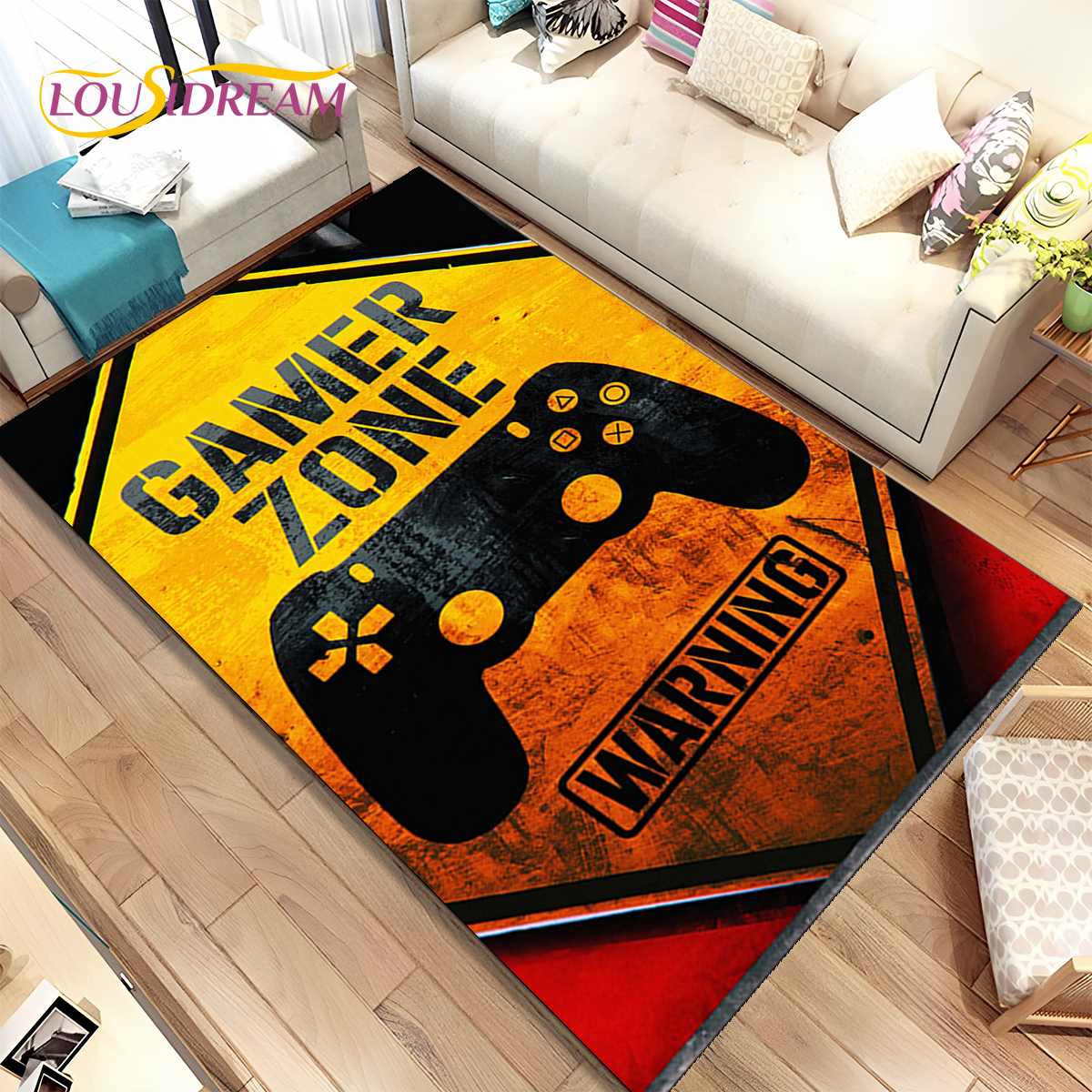 Cartoon Game Gamer Gamepad Rug - Commercial Printing Online review and price