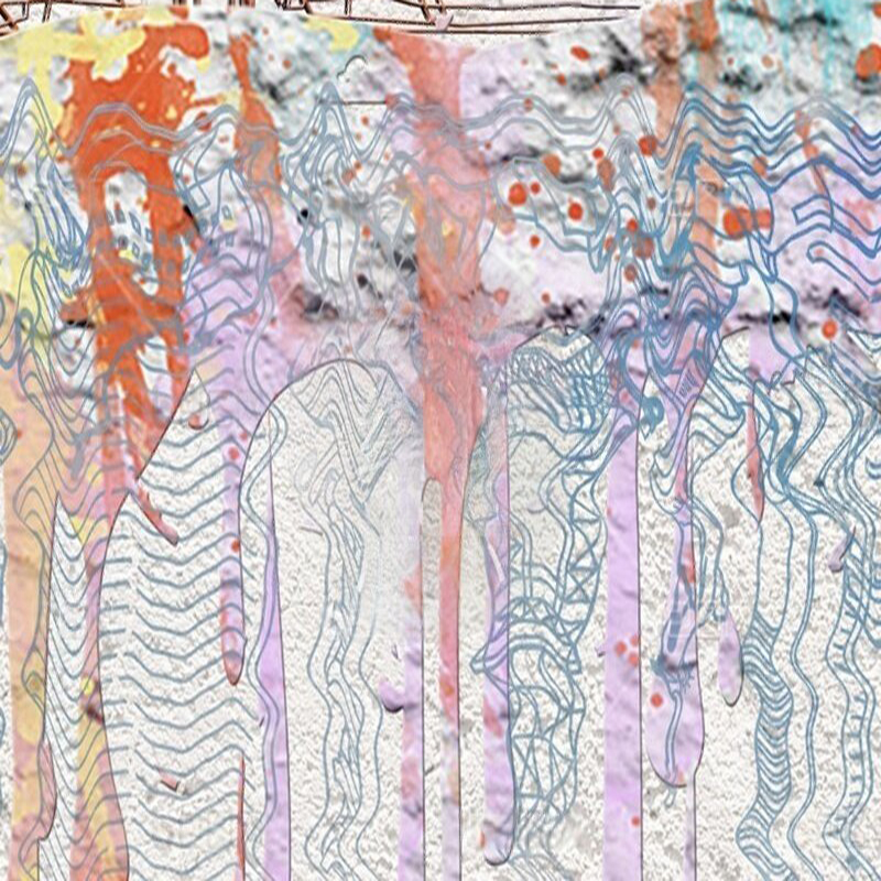 Modern watercolor city silhoue - Commercial Wallpaper Printing review and price