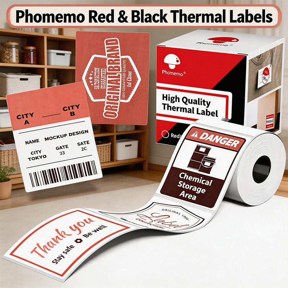 Red & Black Adhesive Thermal L - Commercial Label Printing Machine review and price
