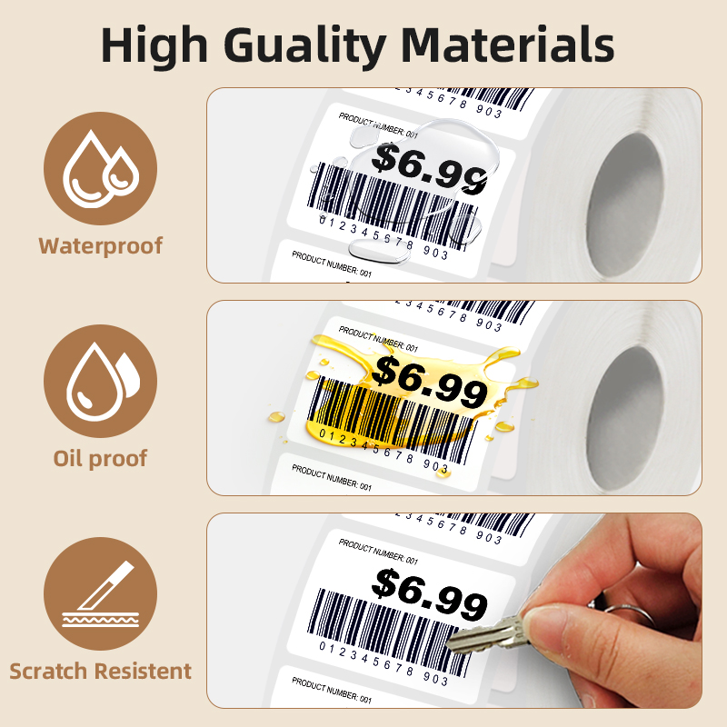 5 Rolls of White Label Sticker - Commercial Label Printing Machine review and price